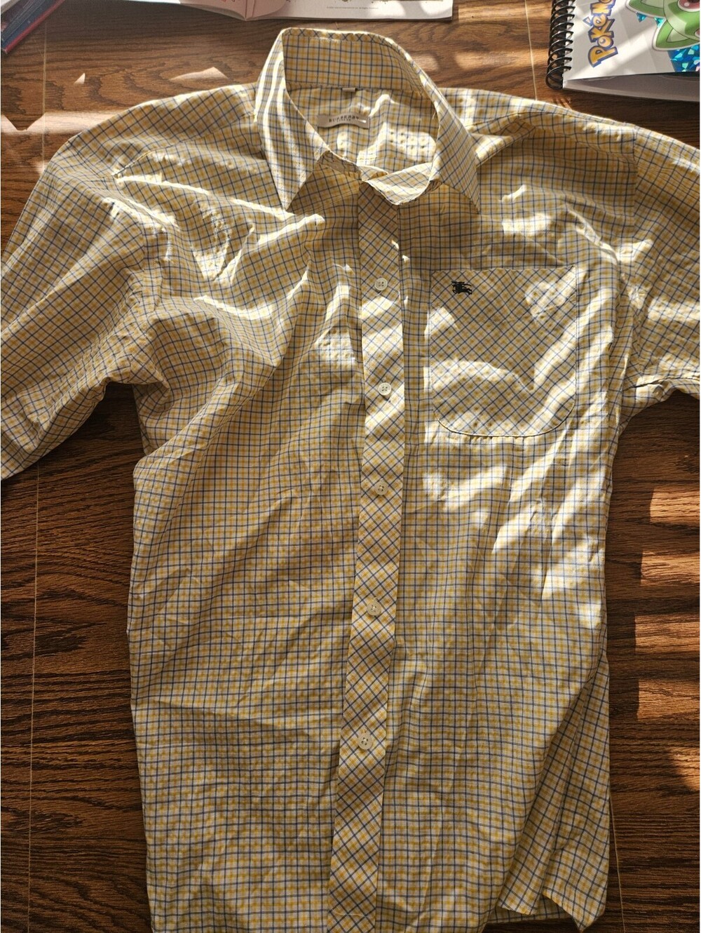Men's Burberry Long Sleeve Button Up Collared Shirt Size XL